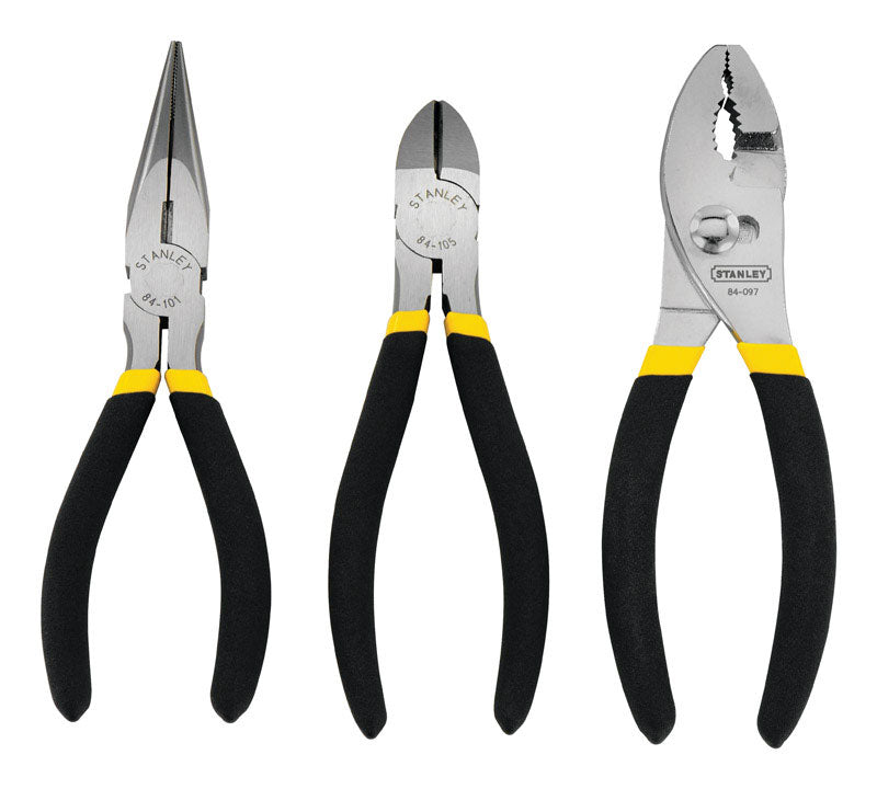 Stanley 3 pc Drop Forged Steel Pliers Set 6 in. L