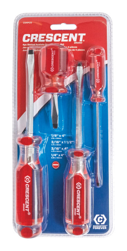 Crescent Slotted Screwdriver Set 4 pc