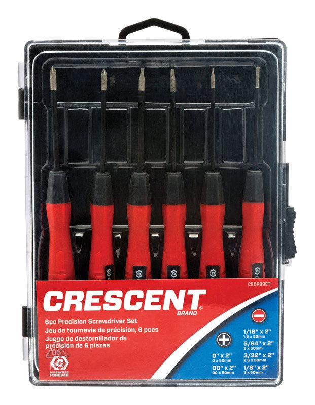 Crescent 2 in. L Phillips/Slotted Mini Precision Screwdriver Set 6 pc