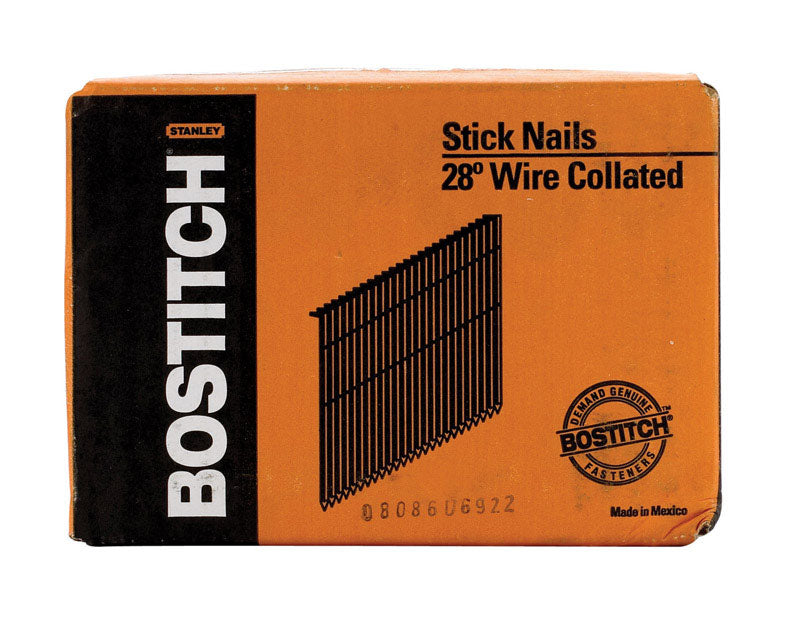 Bostitch 2 in. L X 11 Ga. Straight Strip Galvanized Framing Nails 28 deg 2000 pk