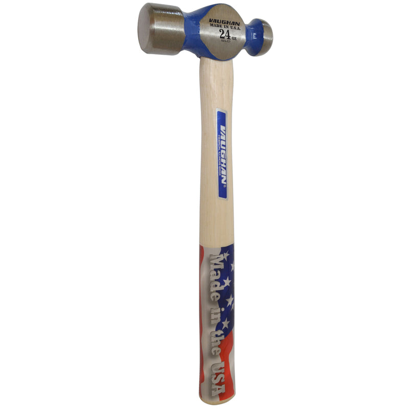 Vaughan 24 oz Ball Pein Hammer High Carbon Steel Head 15 in.