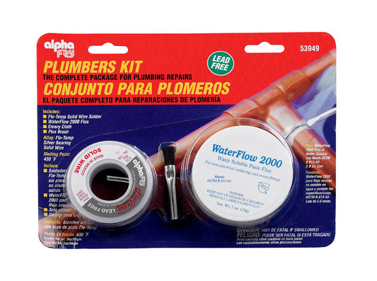 Alpha Fry 6 oz Lead-Free Plumbers Kit 0.12 in. D Silver-Bearing Alloy 1 pc