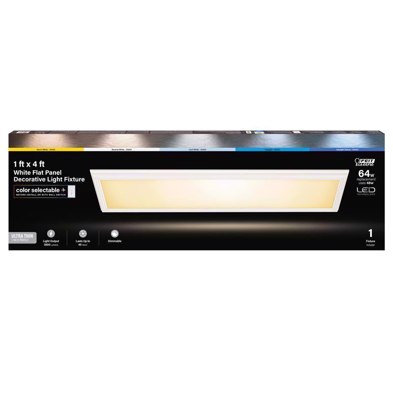 Feit EDGELIT 1 in. H X 13.3 in. W X 48.6 in. L Frost White LED Flat Panel Light Fixture