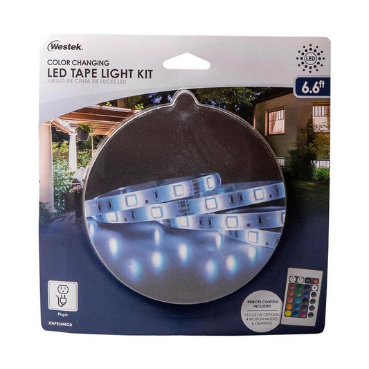 Westek 6.6 ft. L Color Changing Plug-In LED Smart-Enabled Tape Light Kit 1 pk