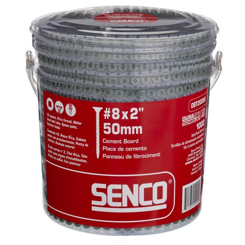 Senco Duraspin No. 8 Sizes X 2 in. L Square Wafer Head High/Low Cement Board Screws