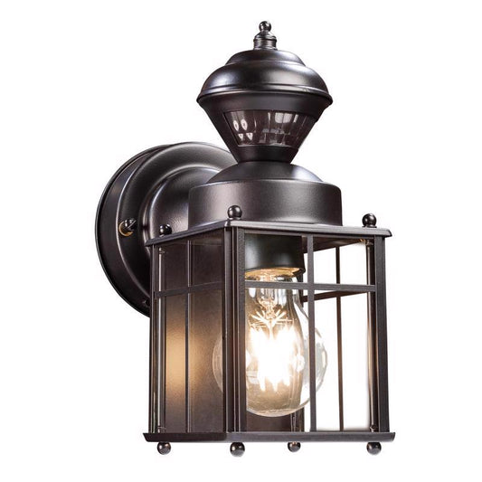 Globe Electric Franklin Matte Black Motion-Sensing LED Wall Lantern