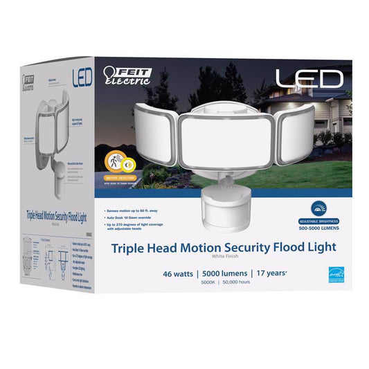 Feit Motion-Sensing Hardwired LED White Security Floodlight