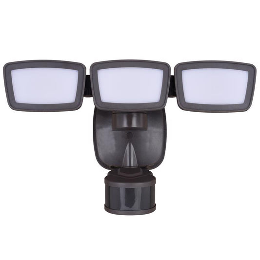 Dualux Motion-Sensing Hardwired LED Bronze Security Floodlight