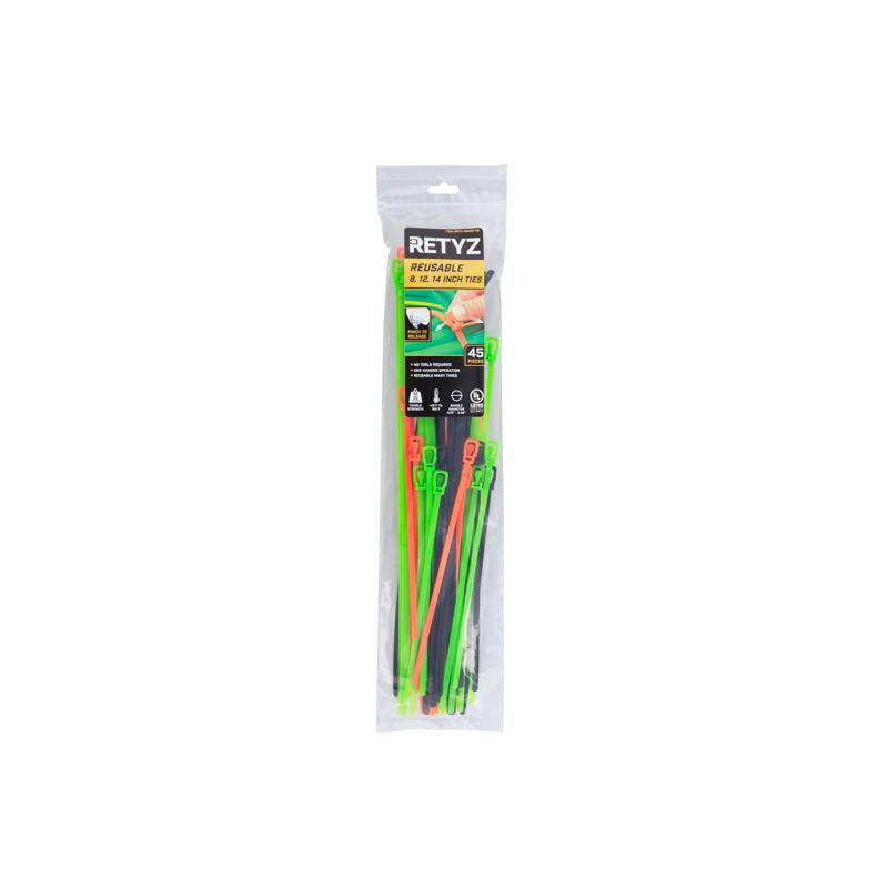 RETYZ EveryTie Assorted Cable Tie 45 pk