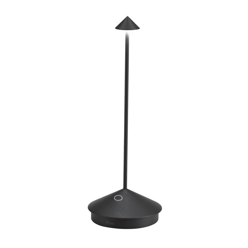 Zafferano Pina 11.4 in. Black Table Lamp