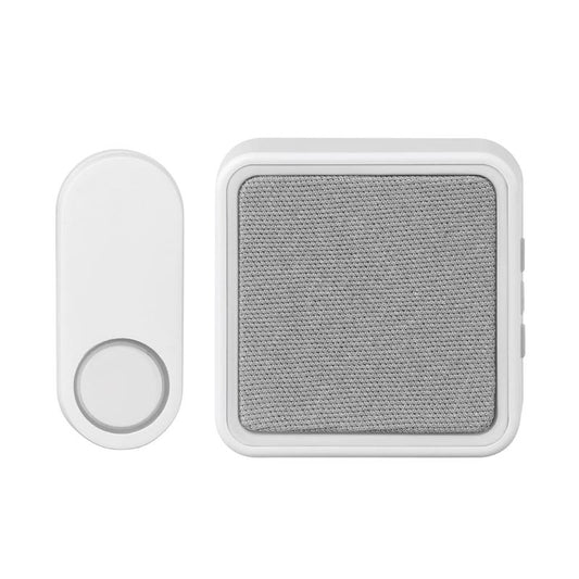 Globe Matte White Plastic Wireless Door Bell