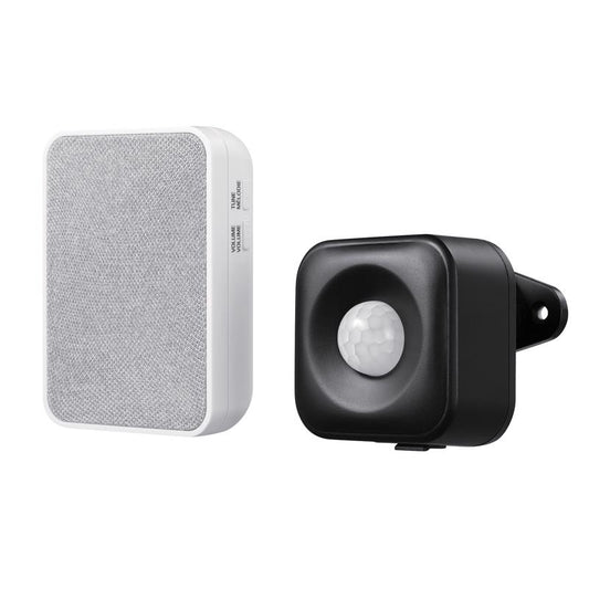 Globe Heath Zenith Black/White Plastic Wireless Door Bell