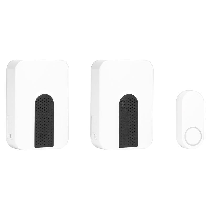 Globe Black/White Plastic Wireless Doorbell Kit