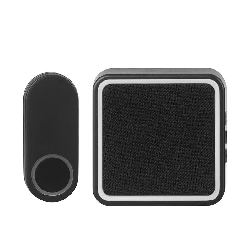 Globe Heath Zenith Black Plastic Wireless Door Chime Kit