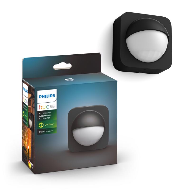 Philips HUE Motion-Sensing Battery Powered LED Black Smart-Enabled Security Light