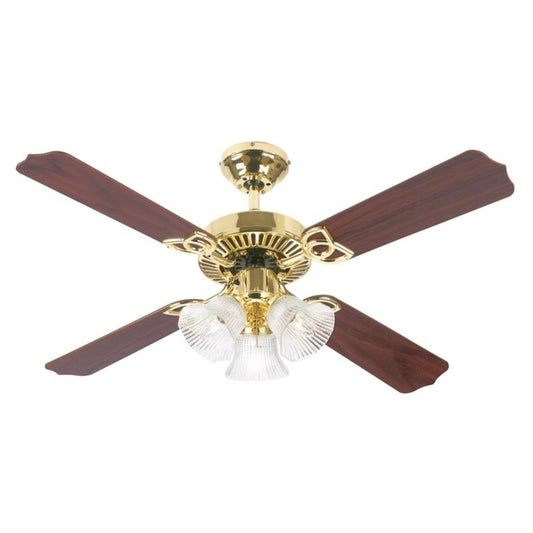 Westinghouse 42 in. Polished Brass Brown LED Indoor Ceiling Fan