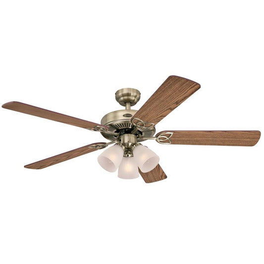 Westinghouse 52 in. Antique Brass Brown LED Indoor Ceiling Fan