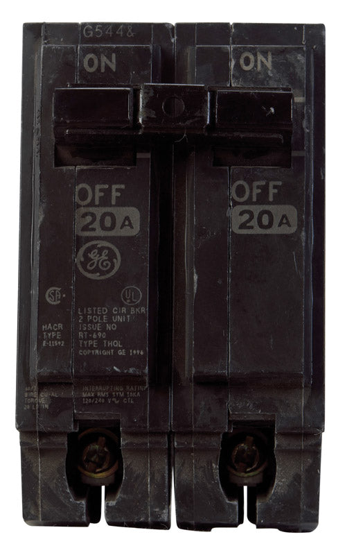 GE Q-Line 20 amps Standard 2-Pole Circuit Breaker