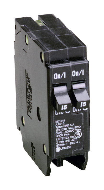 Eaton Cutler-Hammer 15/15 amps Tandem 2-Pole Circuit Breaker