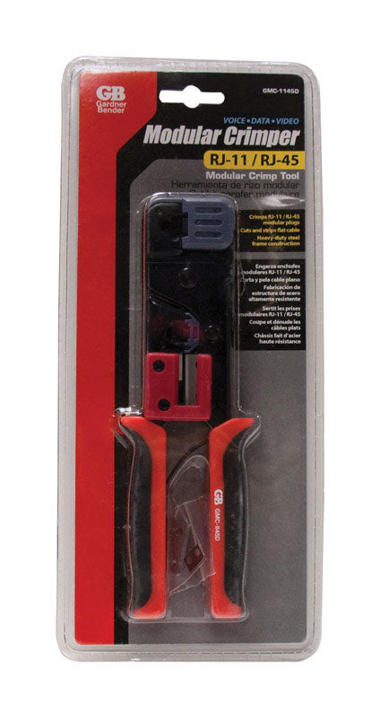 Gardner Bender 2.25 in. Telephone Crimp Modular Plug Tool Black/Red 1 pk