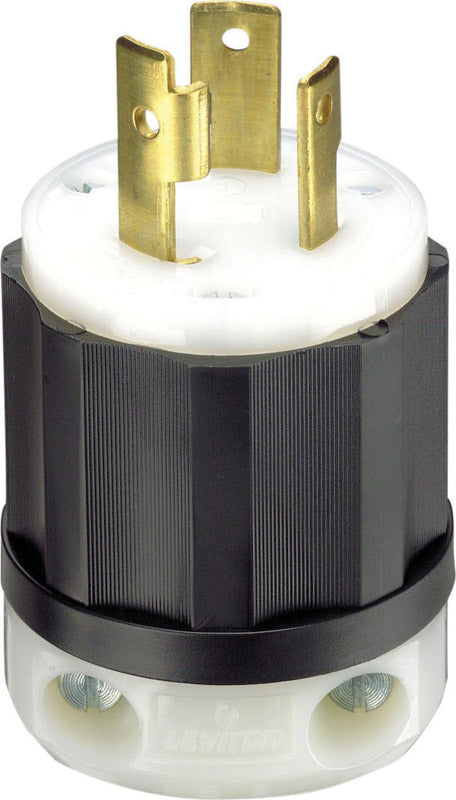 Leviton TurnLok Industrial Nylon Grounding Plug L5-30P 2 Pole 3 Wire