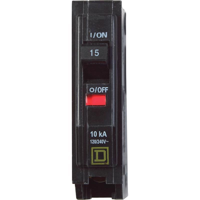 Square D QO 15 amps Plug In Single Pole Miniature Circuit Breaker