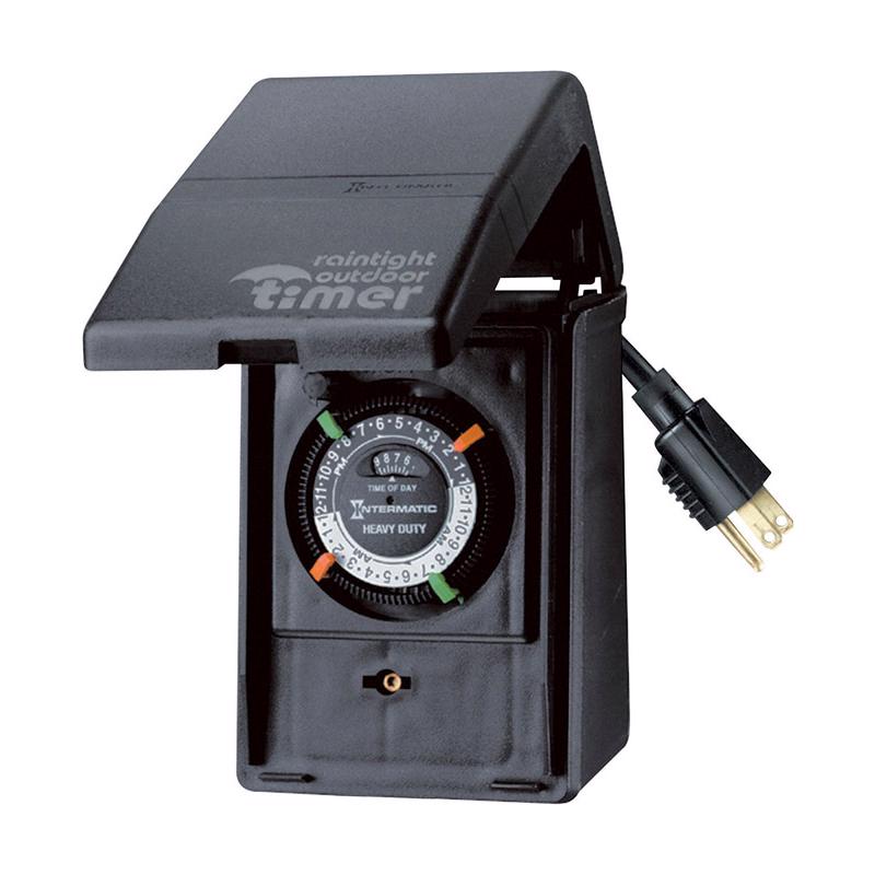 Intermatic Outdoor Heavy Duty Timer 120 V Black