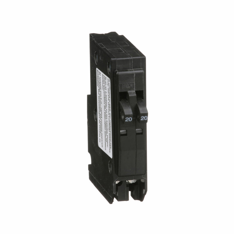 Square D 20/20 amps Tandem Single Pole Circuit Breaker