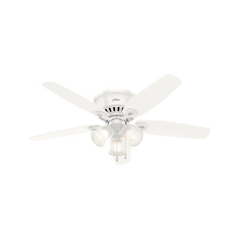 Hunter Builder 52 in. Snow White White LED Indoor Ceiling Fan