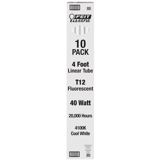 Feit Legacy Bulbs 40 W T12 1.4 in. D X 47.9 in. L Fluorescent Bulb Cool White Linear 4100 K 10 pk