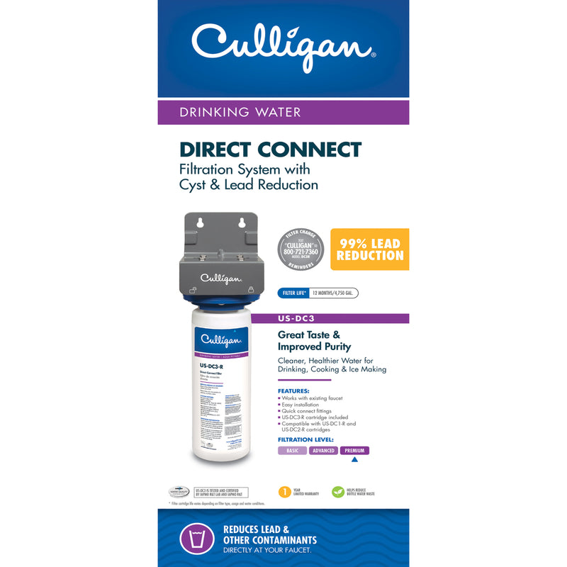 Culligan Direct Connect Under Sink Water Filtration System For Culligan