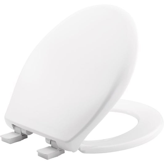 Mayfair by Bemis Affinity Slow Close Round White Plastic Toilet Seat