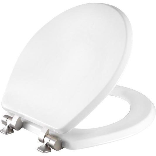 Mayfair by Bemis Benton Slow Close Round White Enameled Wood Toilet Seat