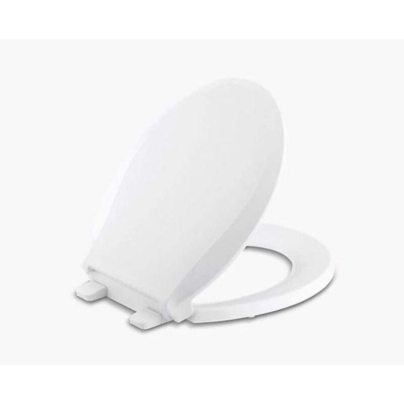 Kohler Cachet Slow Close Round White Plastic Toilet Seat