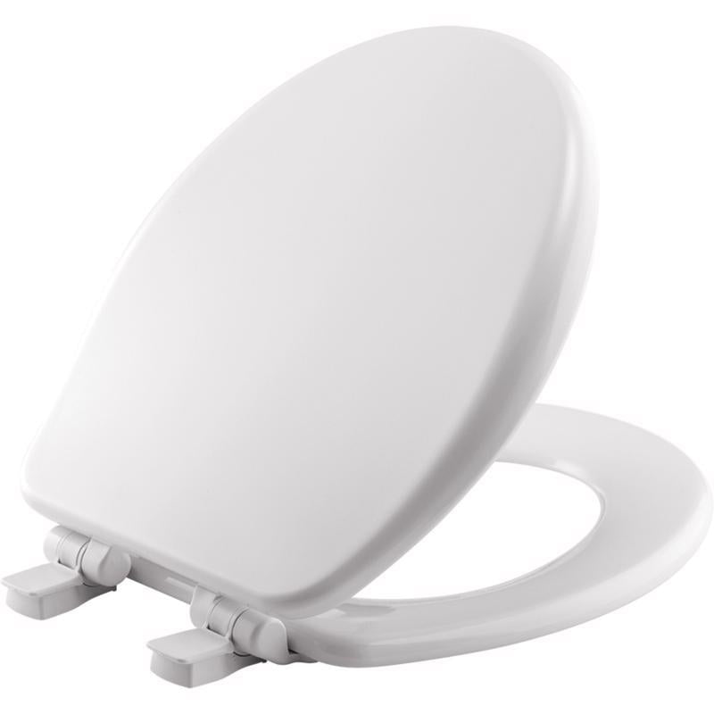 Mayfair by Bemis Alesio Slow Close Round White Enameled Wood Toilet Seat