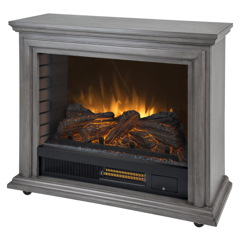 Pleasant Hearth Sheridan 31.75 in. W 1000 sq ft Dark Gray Traditional Infrared Fireplace