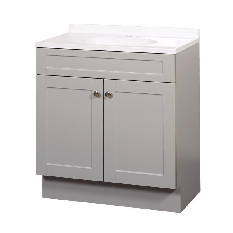 Zenna Home Single Gray Bathroom Vanity 30 in. W X 18 in. D X 35 in. H