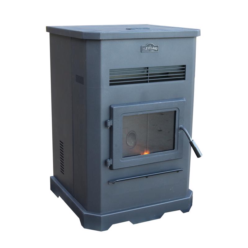 Cleveland Iron Works EPA Certified 2500 sq ft Wood Pellet Stove 130 lb. cap. Hopper