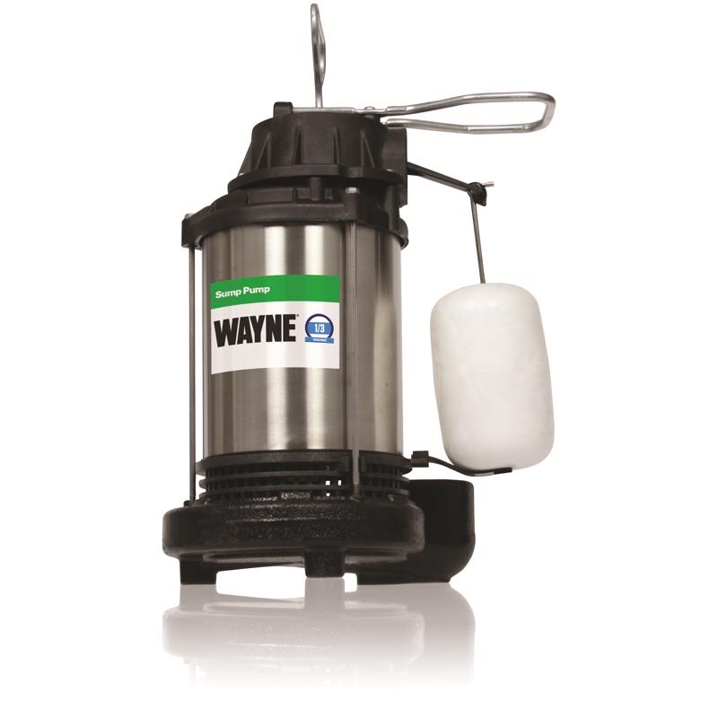 Wayne 1/3 HP 4600 gph Stainless Steel Vertical Float Switch AC Sump Pump