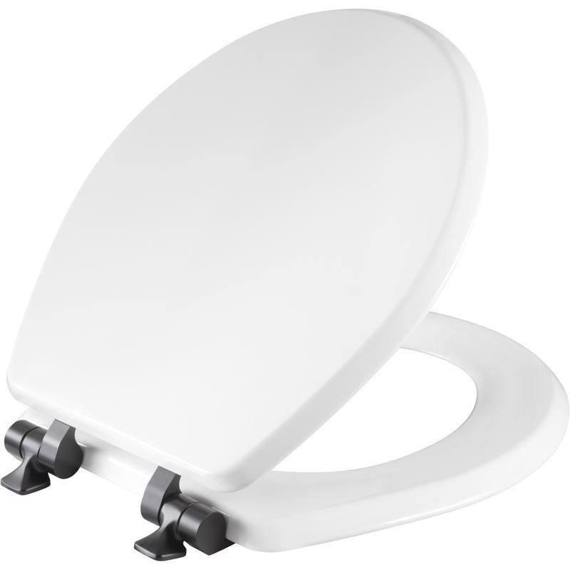 Mayfair by Bemis Benton Slow Close Round White Enameled Wood Toilet Seat