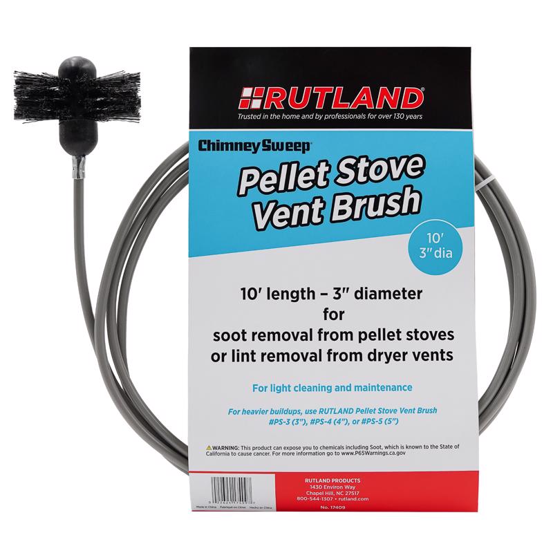 Rutland 10 in. Round Poly Stove Brush