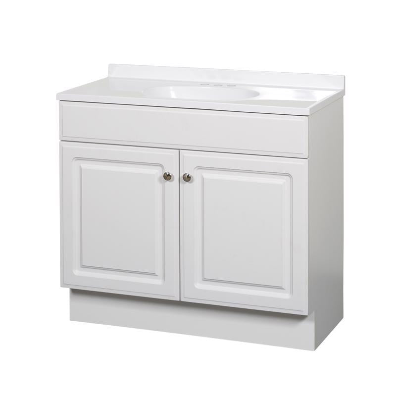 Zenna Home Single White Bathroom Vanity 36 in. W X 18 in. D X 35 in. H