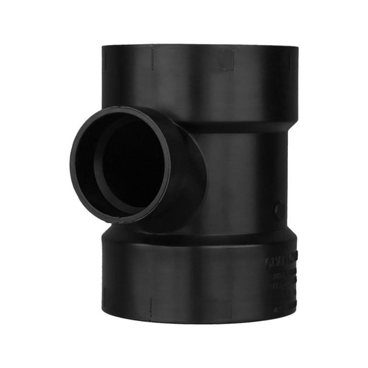 Charlotte Pipe 4 in. Hub X 2 in. D Hub ABS Sanitary Tee