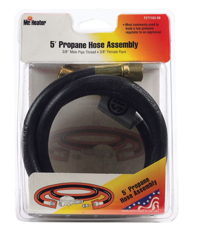 Mr. Heater 3/8 in. D X 3/8 in. D X 5 ft. L Brass/Plastic Hose Assembly