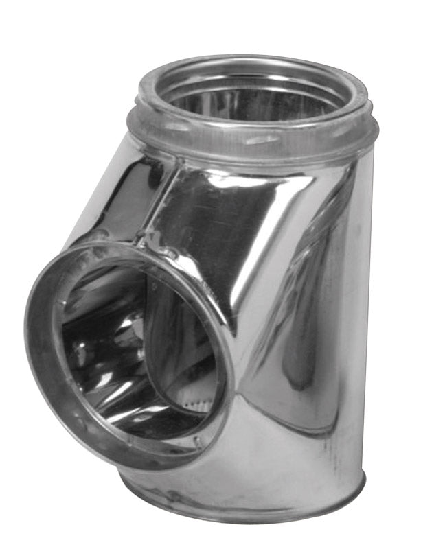 Selkirk 12-3/4 in. X 6-3/8 in. X 6-3/8 in. Stainless Steel Stove Pipe Tee Cap Flow Tee