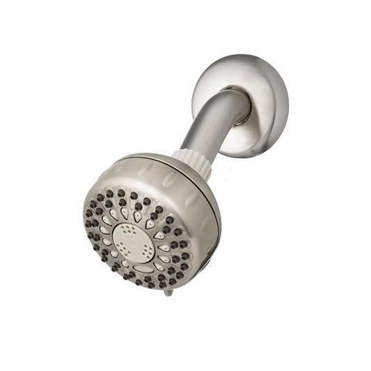 Waterpik PowerSpray Plus Brushed Nickel 5 settings Showerhead 1.8 gpm