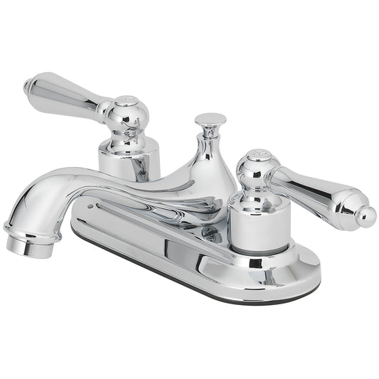 OakBrook Chrome Two-Handle Bathroom Sink Faucet 4 in.