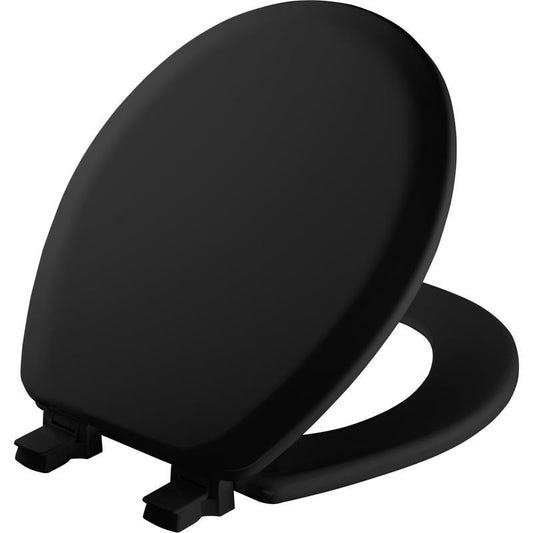 Mayfair by Bemis Cameron Round Black Enameled Wood Toilet Seat