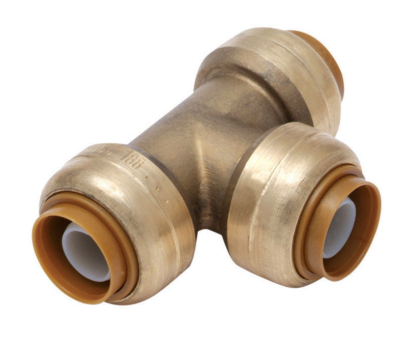 SharkBite Push to Connect 1 in. PTC X 1 in. D PTC Brass Tee