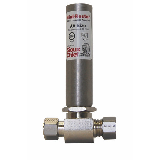 Sioux Chief MiniRester 3/8 in. Compression X 3/8 in. D Compression Copper Water Hammer Arrester 1 pk